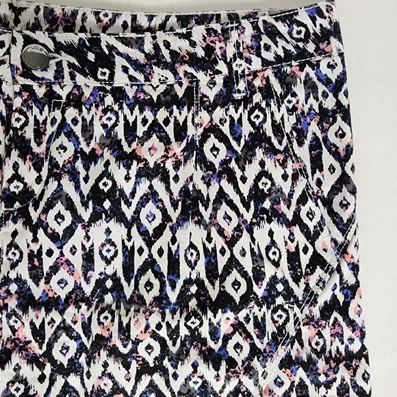 Lole Women's Shorts Size 10 Cactus Flower Sizzle Multicolor Ikat Pleated Casey - Picture 6 of 12